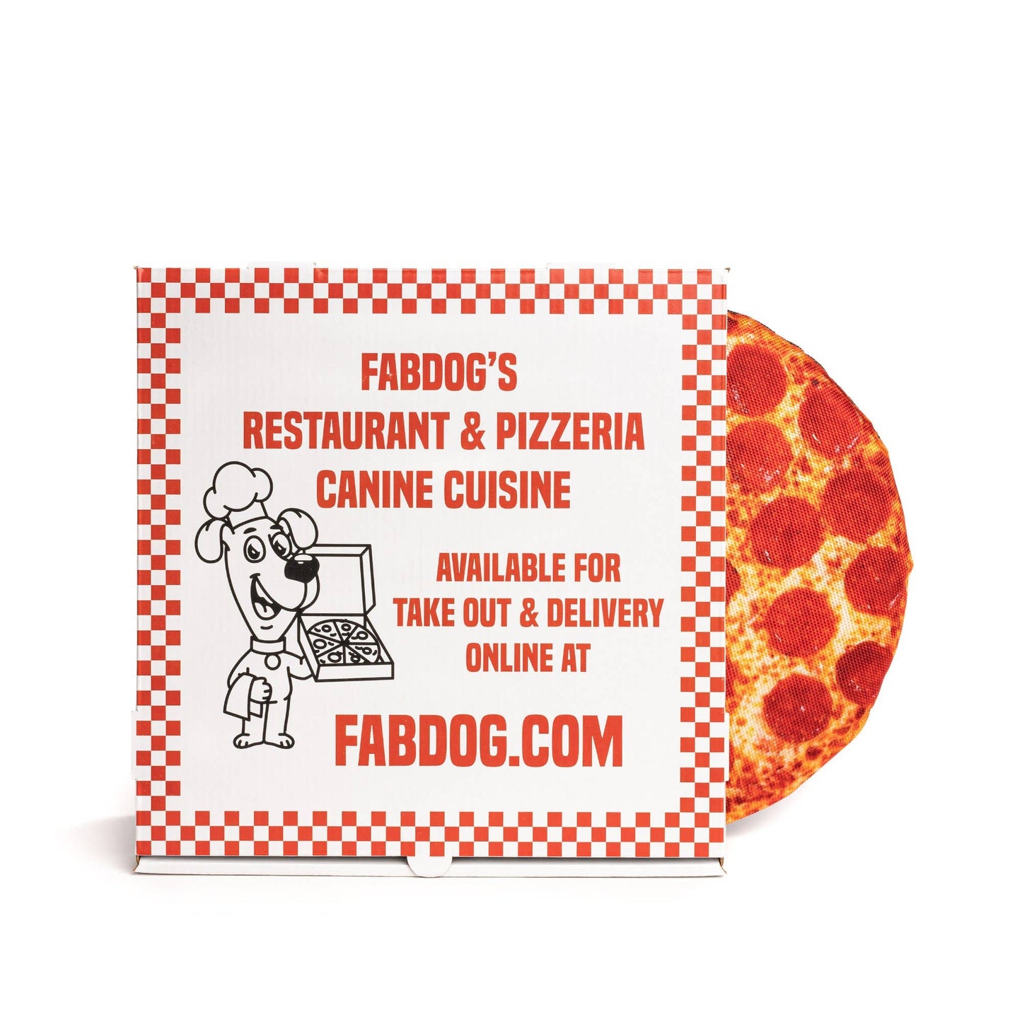 fabdog - 10" Pizza Squeaky Dog Toy