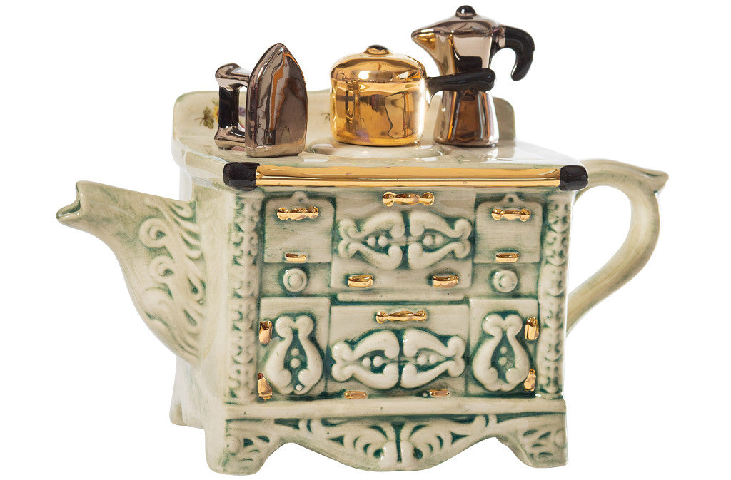 Ceramic Inspirations French Stove Green Medium Teapot