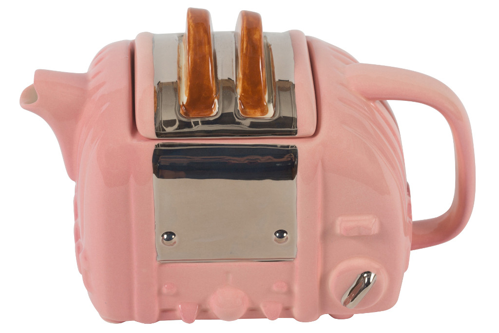 Ceramic Inspirations Pink Retro Toaster Teapot