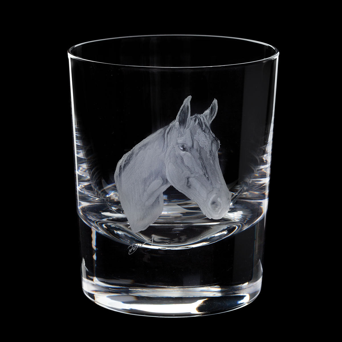 Dartington Crystal Hand Engraved Horse Tumbler