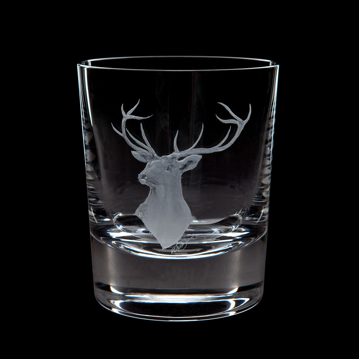 Dartington Crystal Hand Engraved Red Stag Tumbler