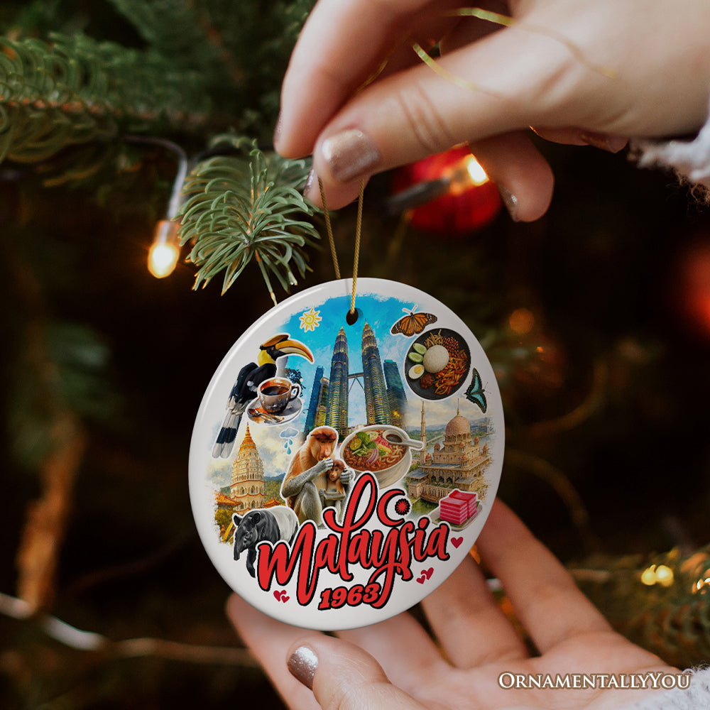 Artistic Malaysia Landmarks Christmas Ornament, Petronas Twin Towers Cultural Souvenir Gift