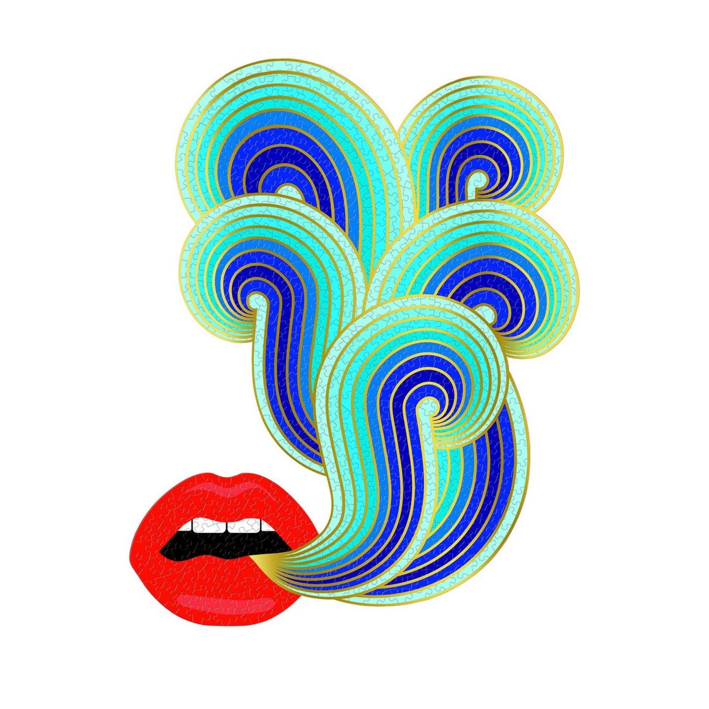 Jonathan Adler Lips Shaped Jigsaw Puzzle