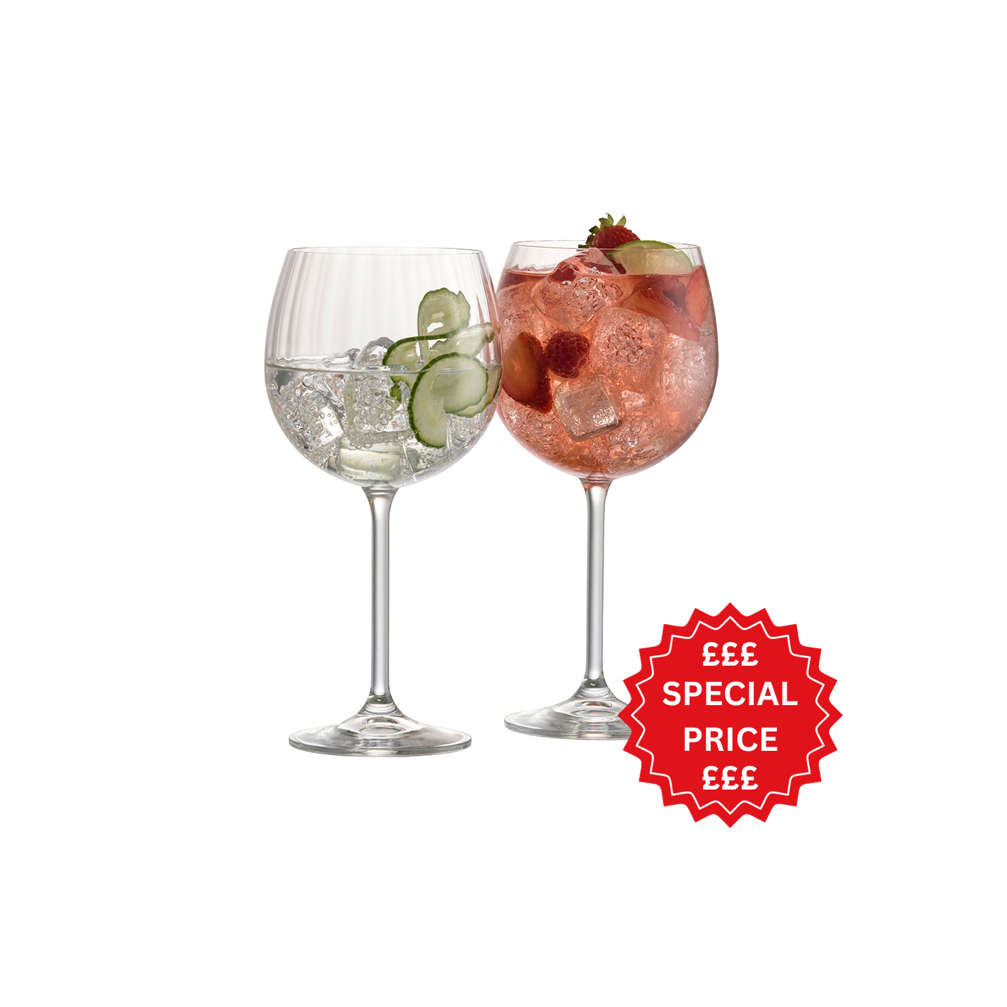 Galway Crystal Erne Gin & Tonic Glass Set of 2