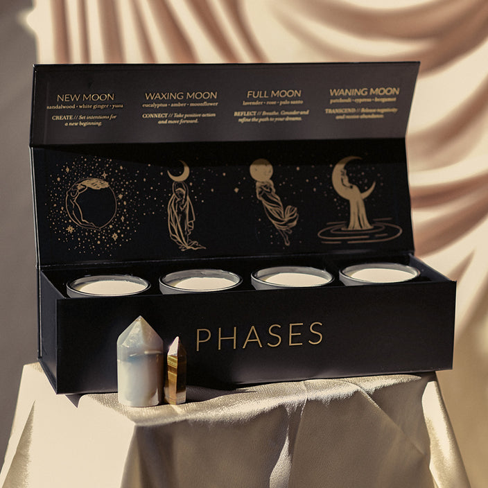 MOON PHASES CANDLE SET