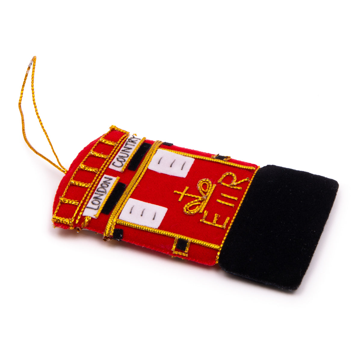 London Post Box Stitched Christmas Decoration