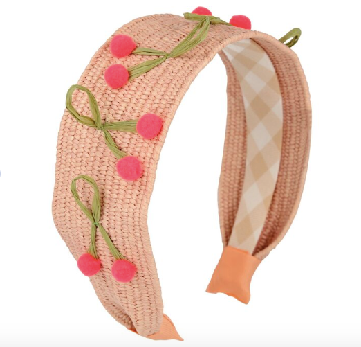 Raffia Headband Cherries