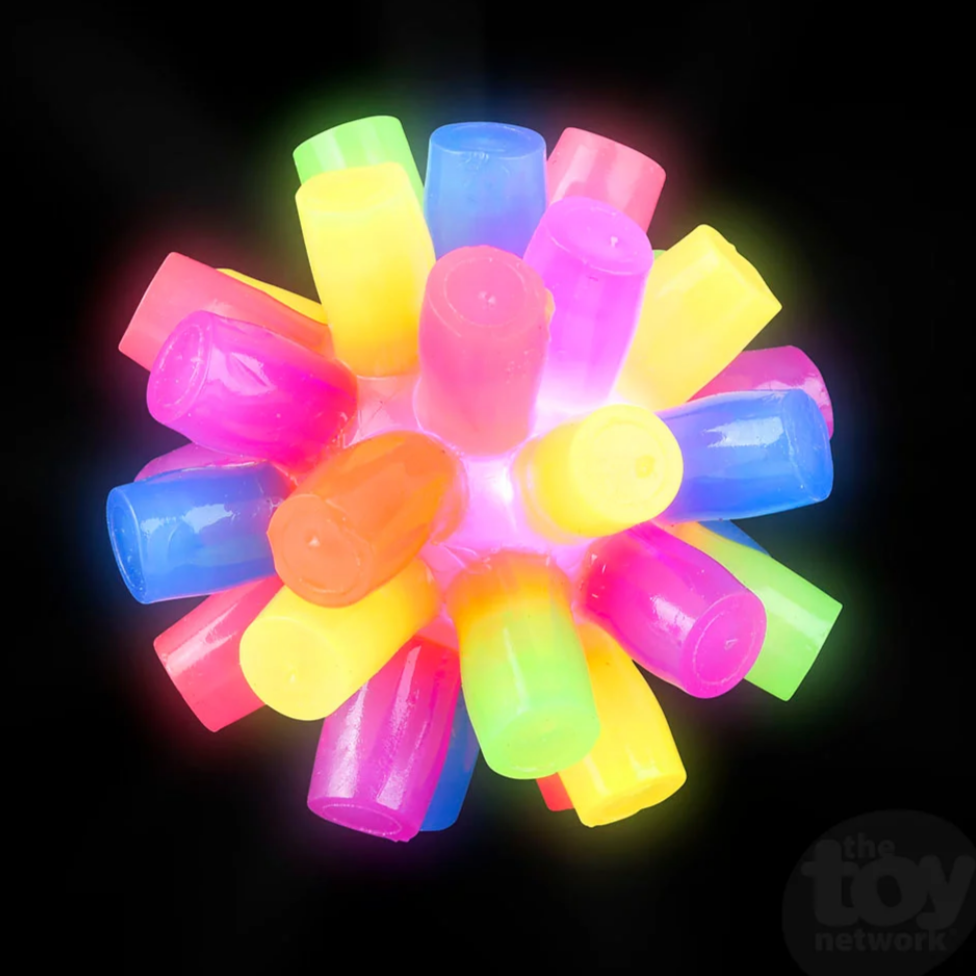3" Light-Up Rainbow Spiky Ball