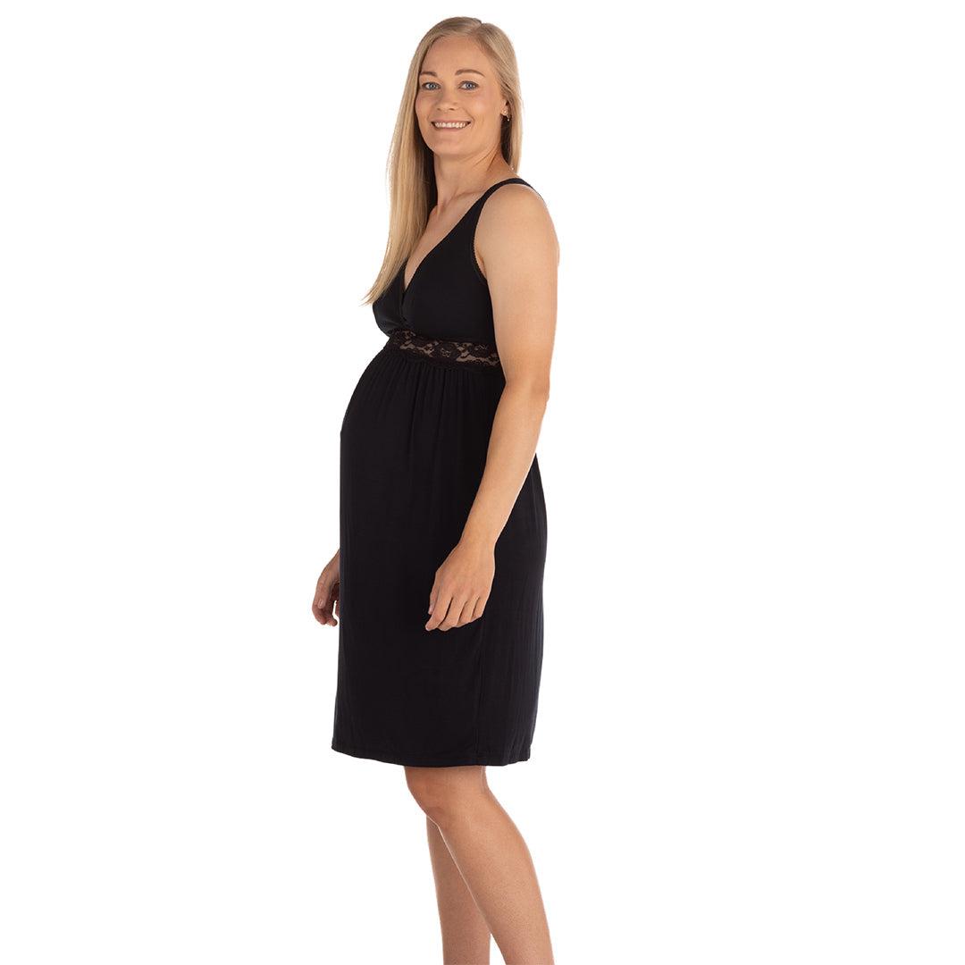 Carriwell Maternity & Nursing Nightie - Black