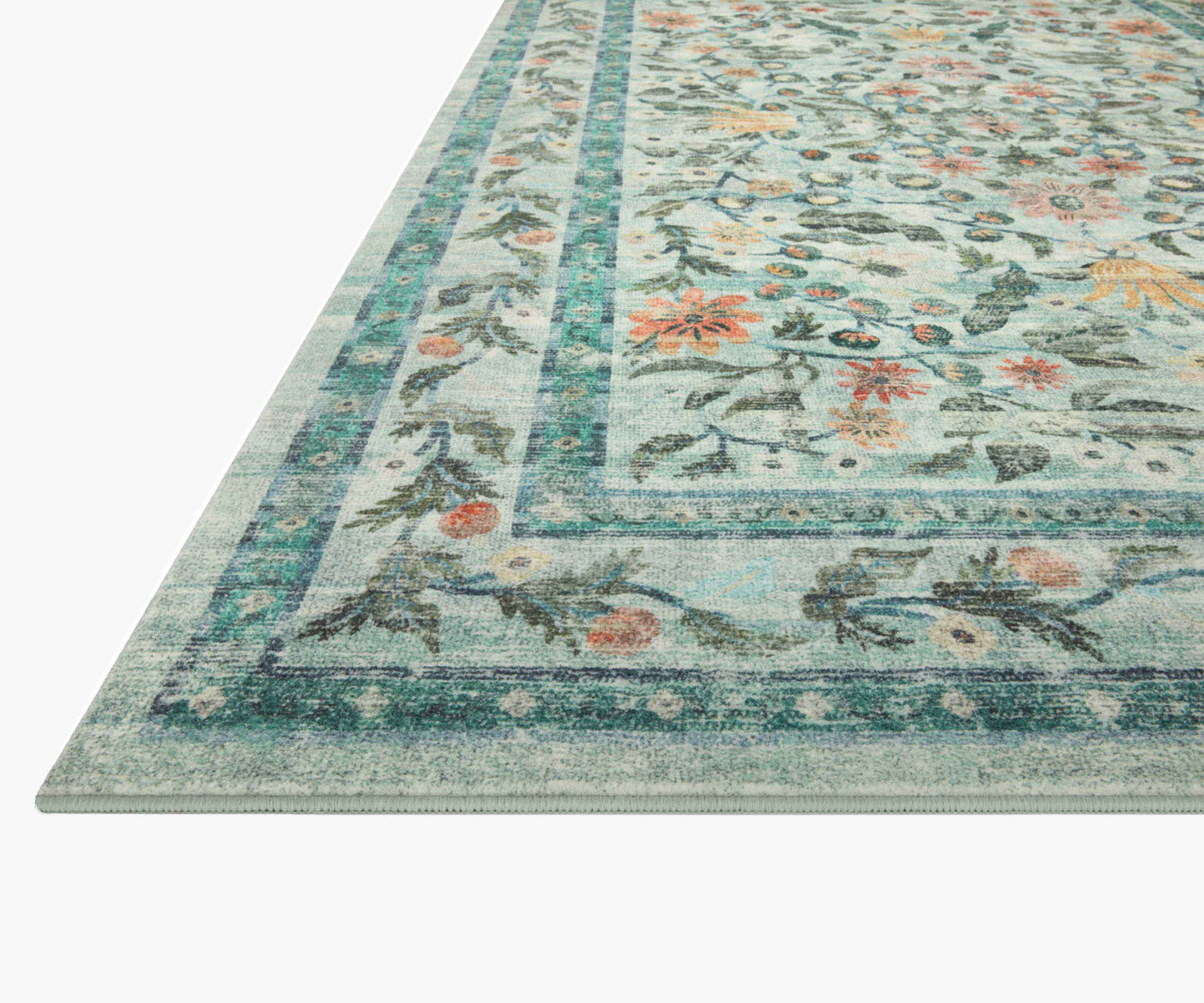 Courtyard Eve Printed Rug - Sage