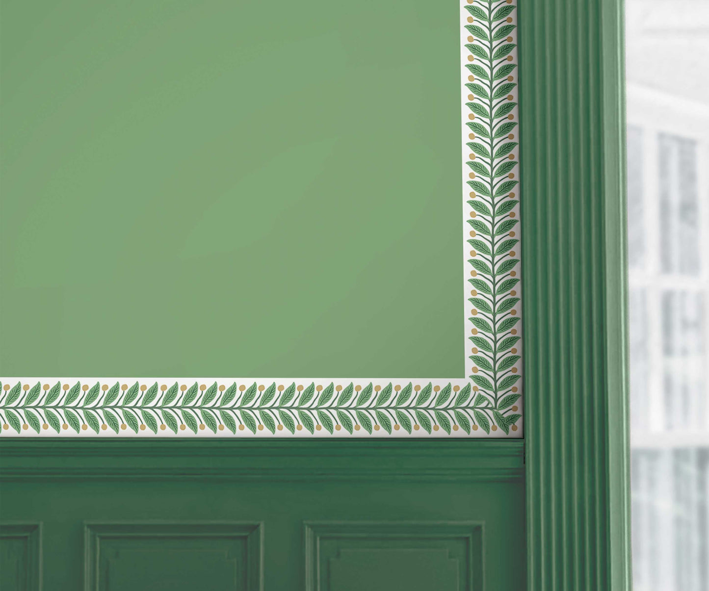 Garden Trim Wallpaper - Green