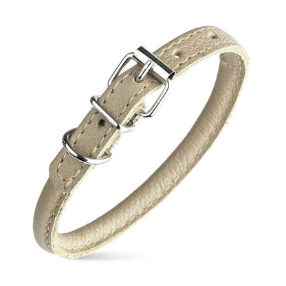 Dog Bar Soft Leather Rolled Collar