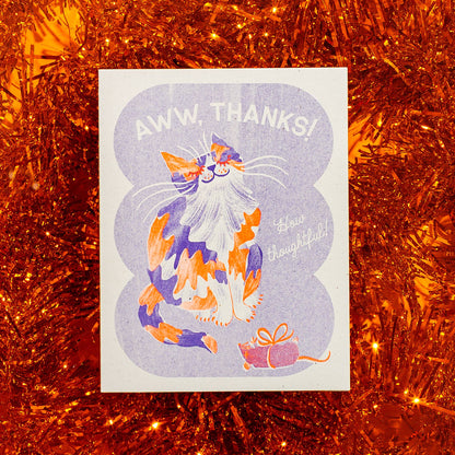 Aww, Thanks! Cat - Risograph