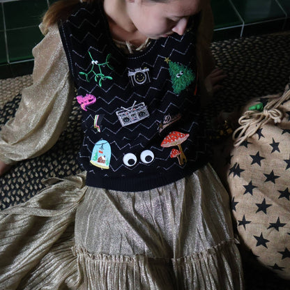 Christmas Star Sack -Black