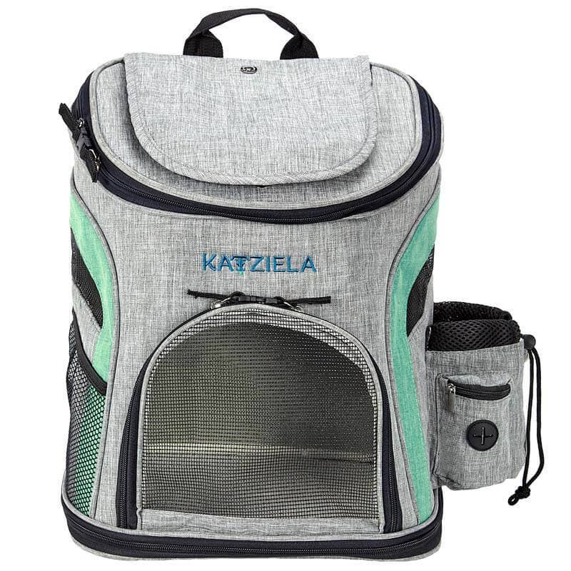 Katziela - Pet Carrier Voyager Backpack For Dogs and Cats Red and Green