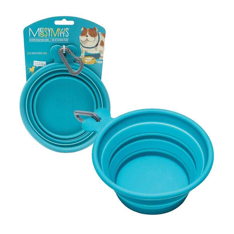 Messy Mutts Silicone Collapsible Bowl - Blue