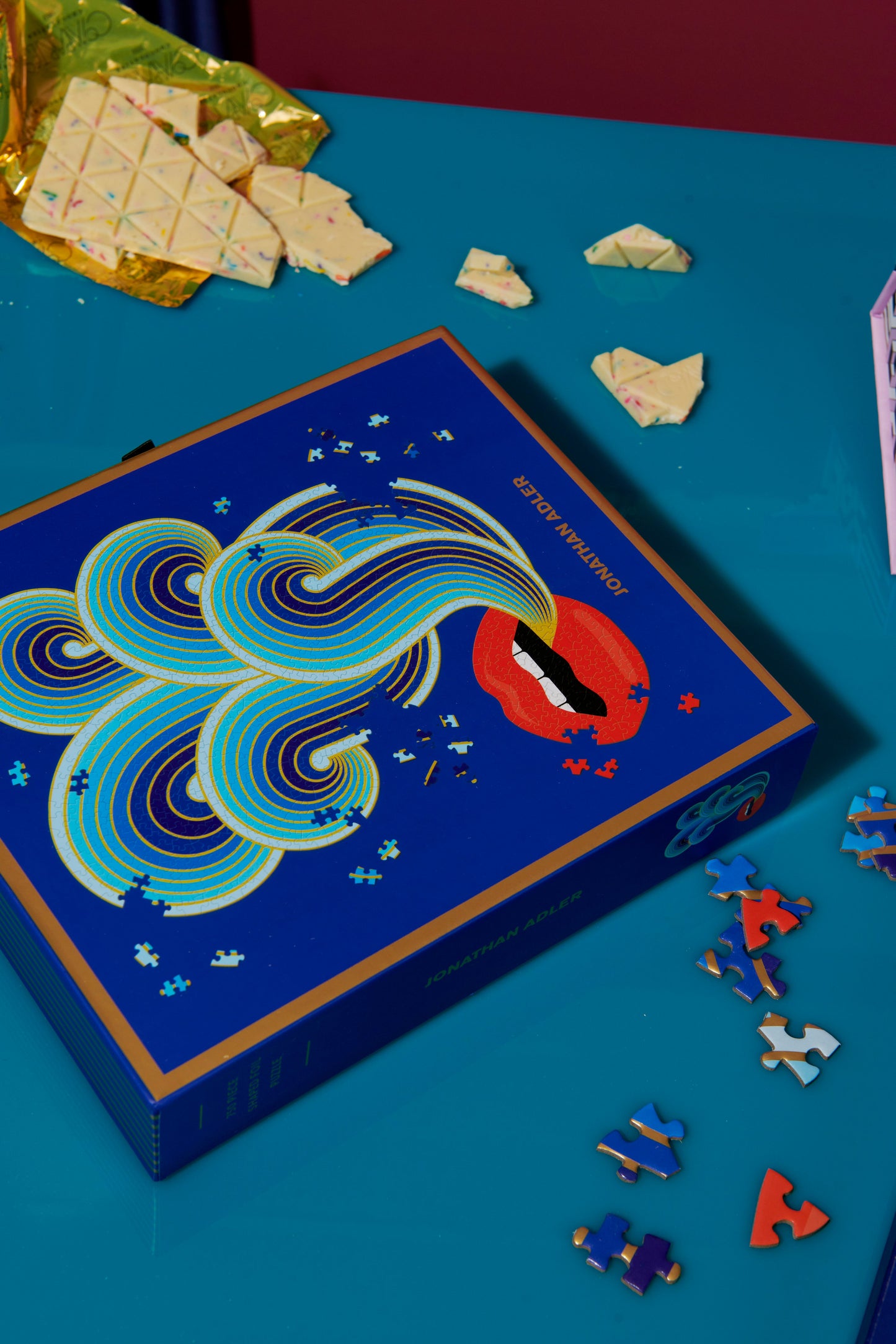 Jonathan Adler Lips Shaped Jigsaw Puzzle