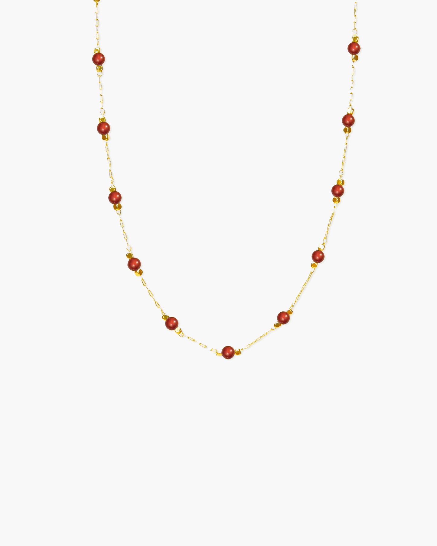Carnelian Stone Beaded Necklace