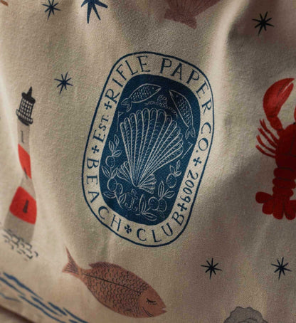 East West Canvas Tote Bag - Seaside