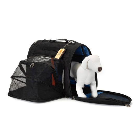 Prefer Pets Travel Gear - Hideaway Backpack - Expandable Black