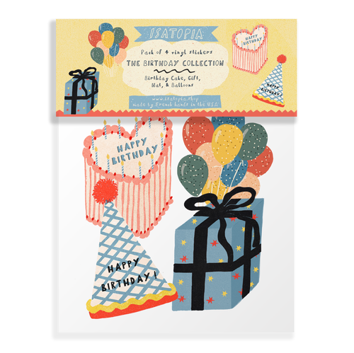 Birthday Stickers Pack (4pk)