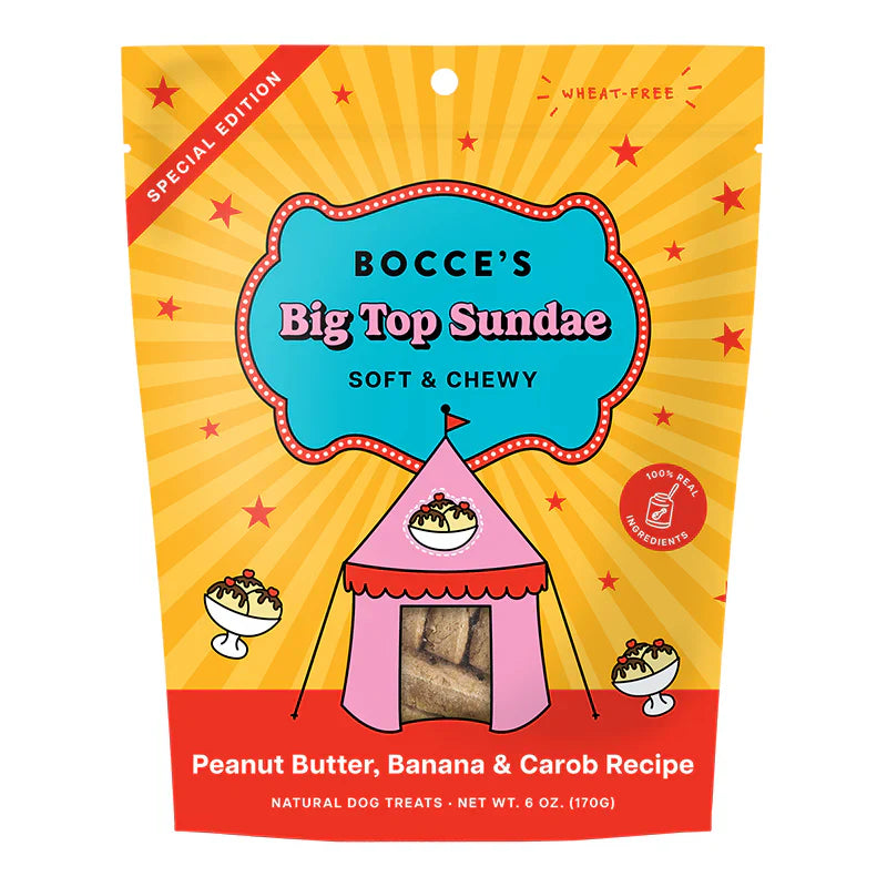 Bocce's Bakery Big Top Sundae Dog Treats - Circus Collection