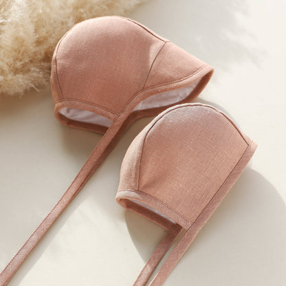 Brimmed Wren Linen Bonnet Cotton-Lined