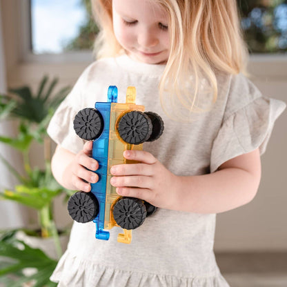 CONNETIX Magnetic Tiles Rainbow Car Pack - 2 Pcs