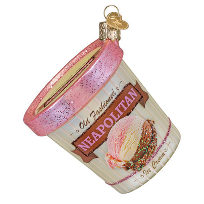 Neapolitan Ice Cream Pint Ornament