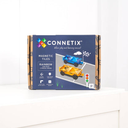 CONNETIX Magnetic Tiles Rainbow Car Pack - 2 Pcs