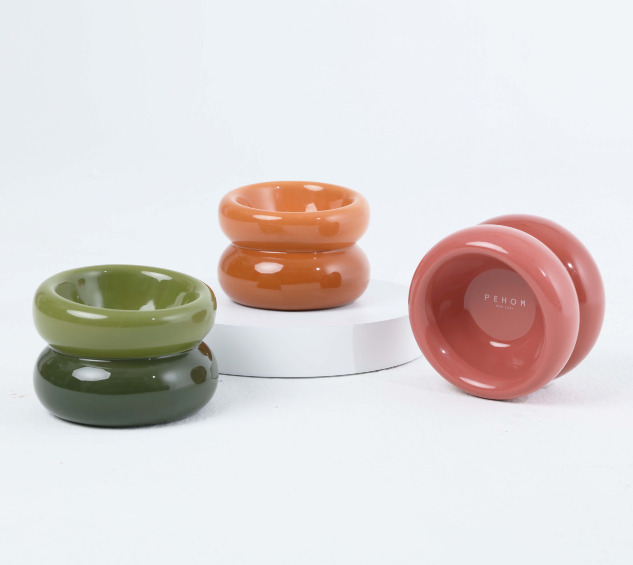 PEHOM - Soufflé Pet Bowl - Amber Orange