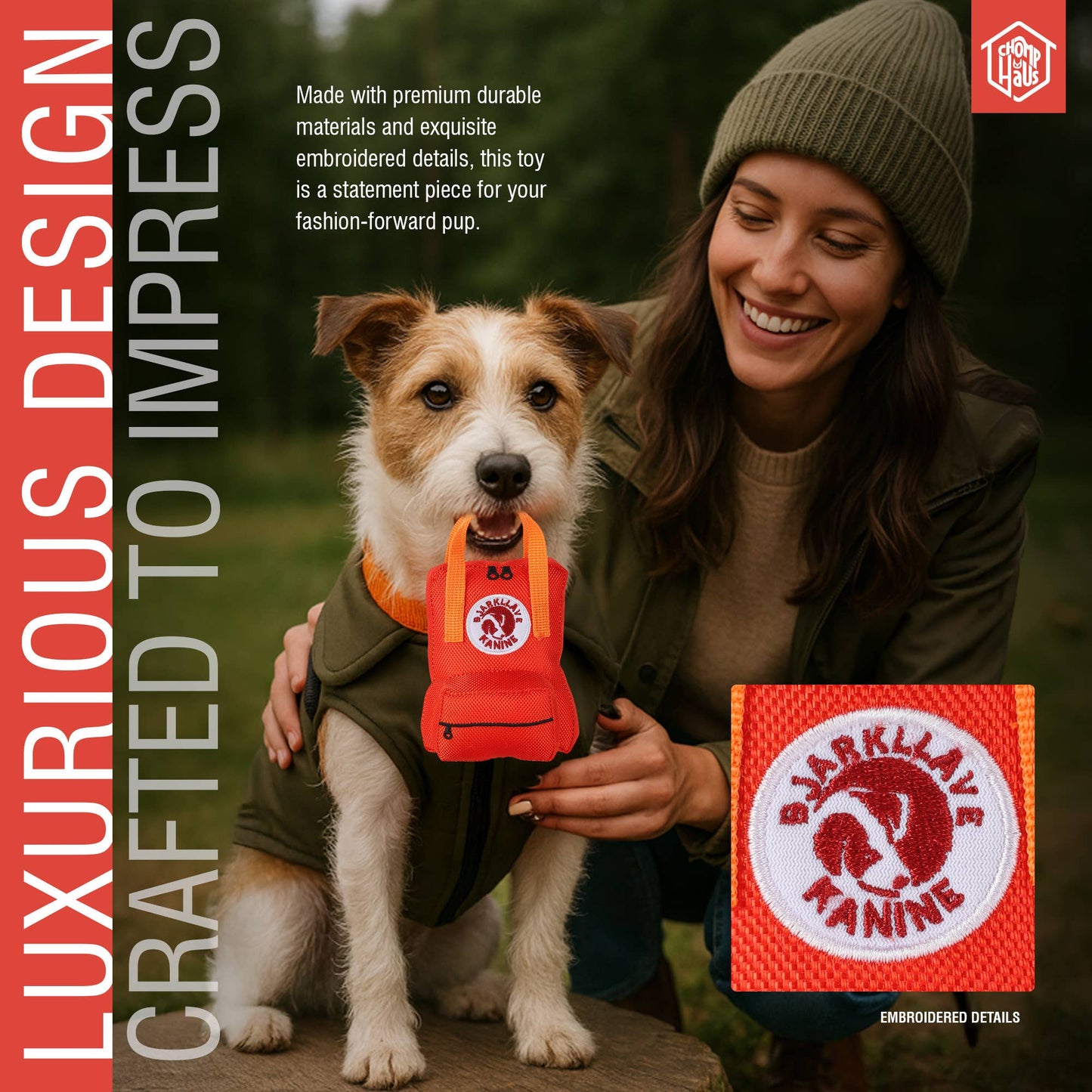 Chomp Haus - Bjarkliave Kanine – Plush Squeaky Designer Dog Toy