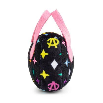 Haute Diggity Dog - Black Monogram Chewy Vuiton Handbag Squeaker Dog Toy
