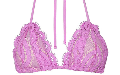 Lace Triangle-Lace Tie Side Bikini