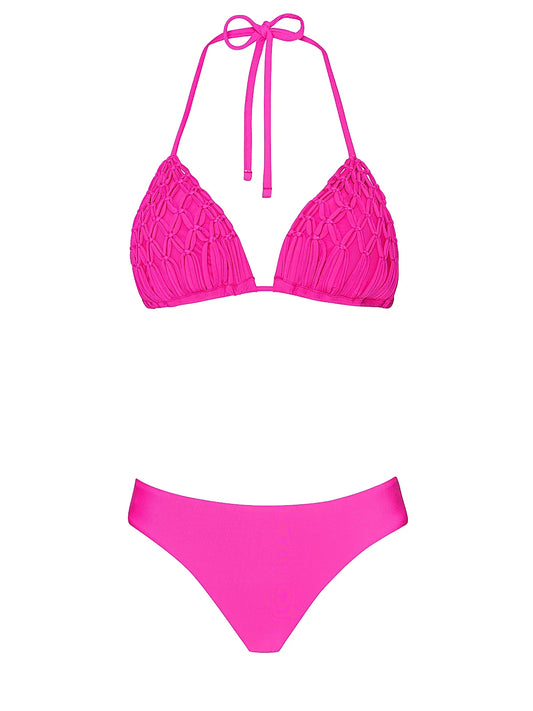 Lila Triangle-Basic Ruched Bikini