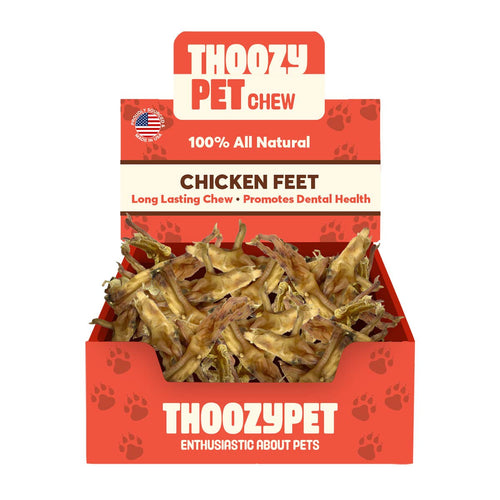Pet Palette Distribution - ThoozyPet USA-Sourced Chicken Feet Dog Chews 20ct