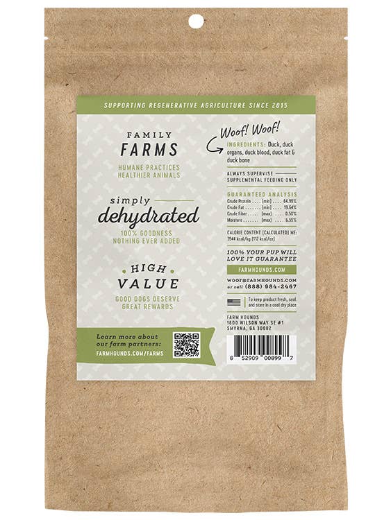 Farm Hounds - Duck Trainer - All-Natural Dog Treats - 4.5oz