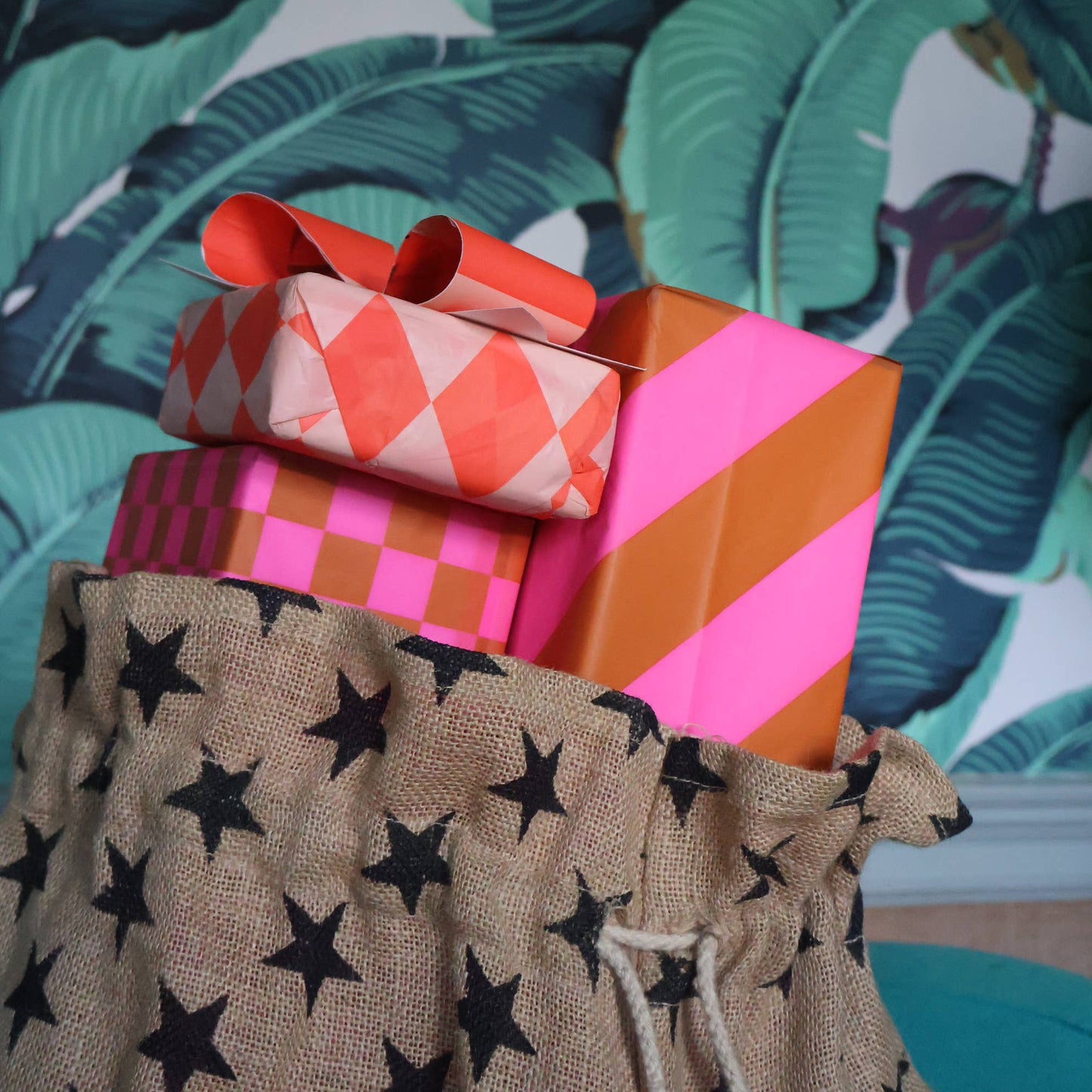 Christmas Star Sack -Black