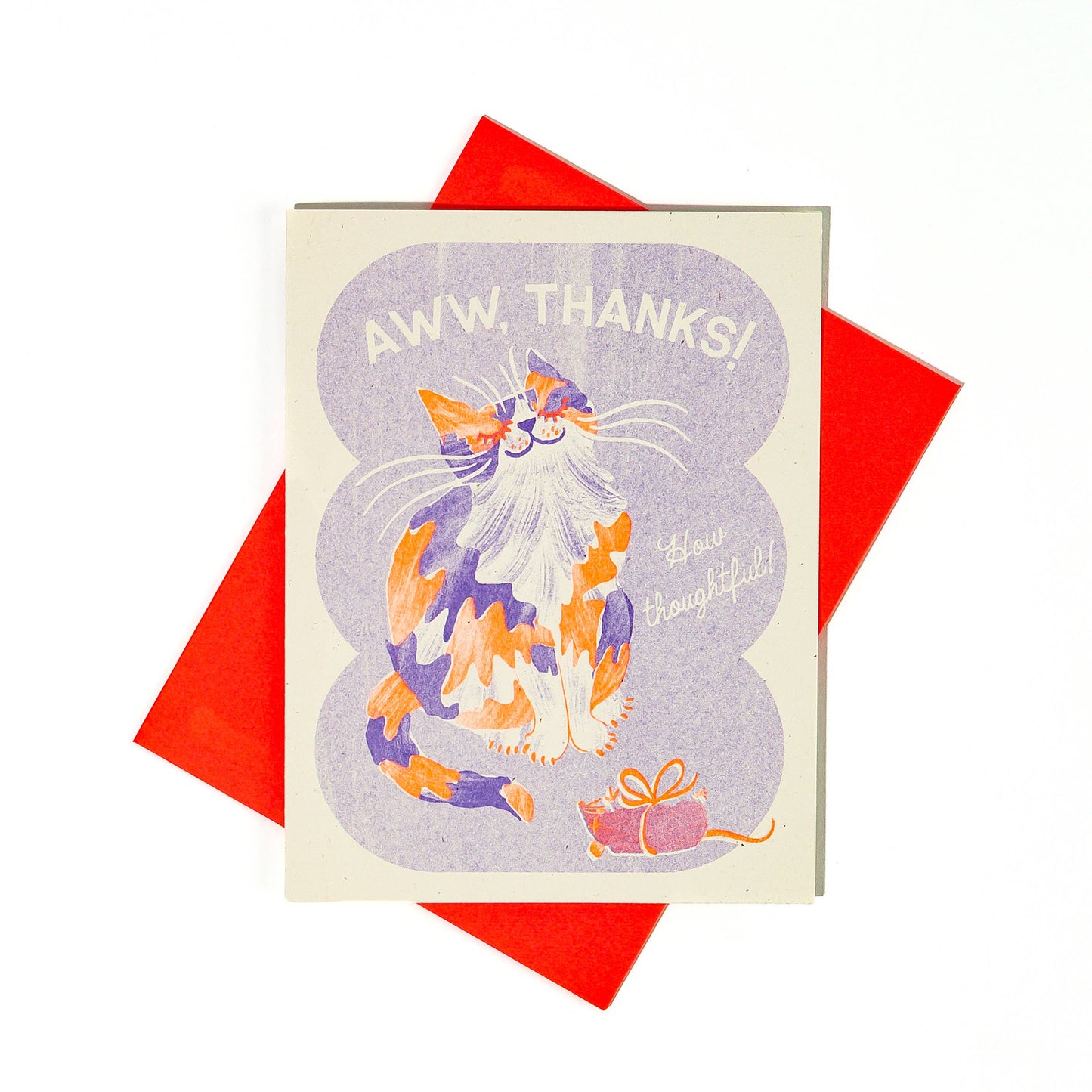 Aww, Thanks! Cat - Risograph