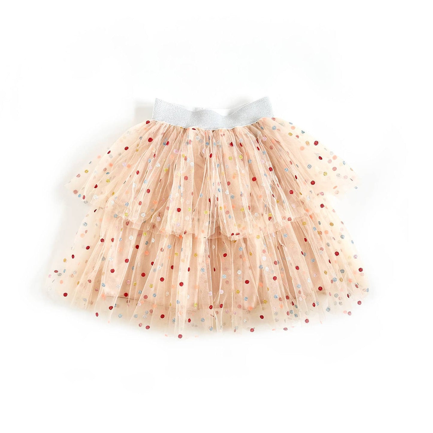 Colombine Skirt with Multicolored Polka Dots
