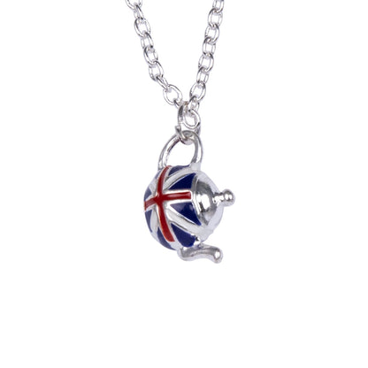 Alexander Thurlow Union Jack Teapot Pendant Necklace