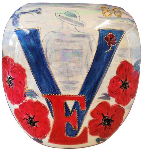 Anita Harris VE Day 80 Anniversary 19cm Purse Vase