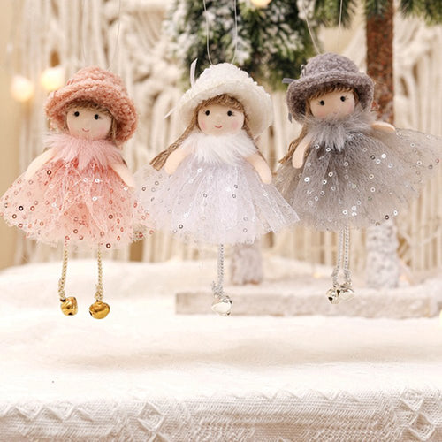 Angelic Trio Set of 3 Plush Angel Ornaments, Elegant Home and Holiday Tree Bundle