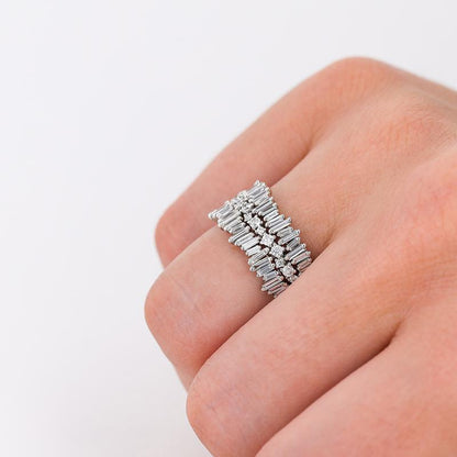 Layered Thin Eternity Band