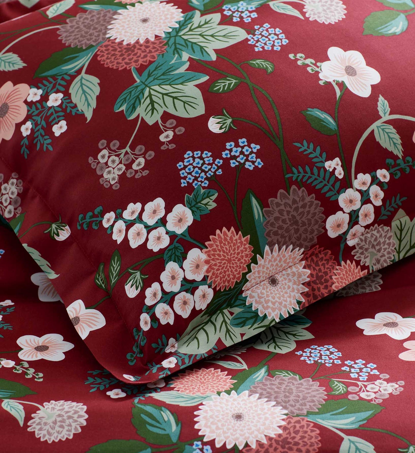 Percale Sham - Dahlia Merlot