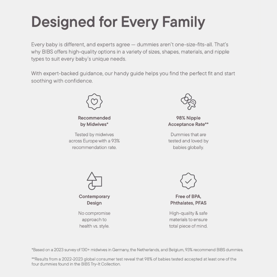 BIBS Colour GLOW Latex Pacifiers - Sage + Cloud - 2 Pack