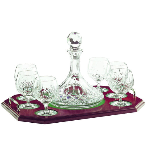 Belleek Galway Longford Brandy Decanter Tray Set