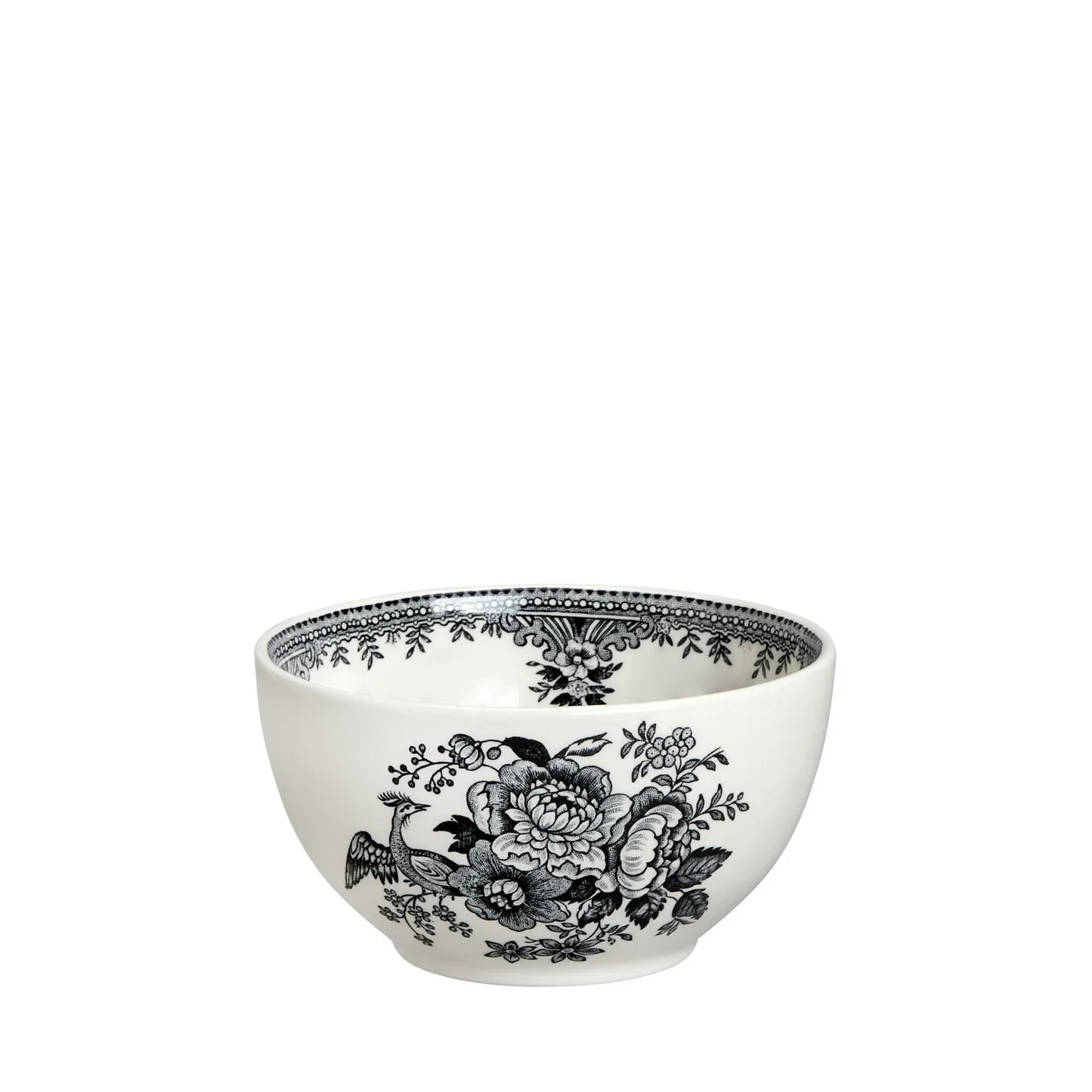 Burleigh Black & White Asiatic Pheasants Mini Footed Bowl 12cm/5"