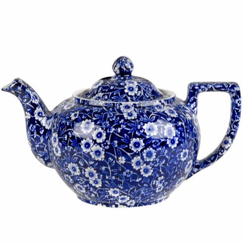 Burleigh Blue Calico Teapot small 3 - 4 cups