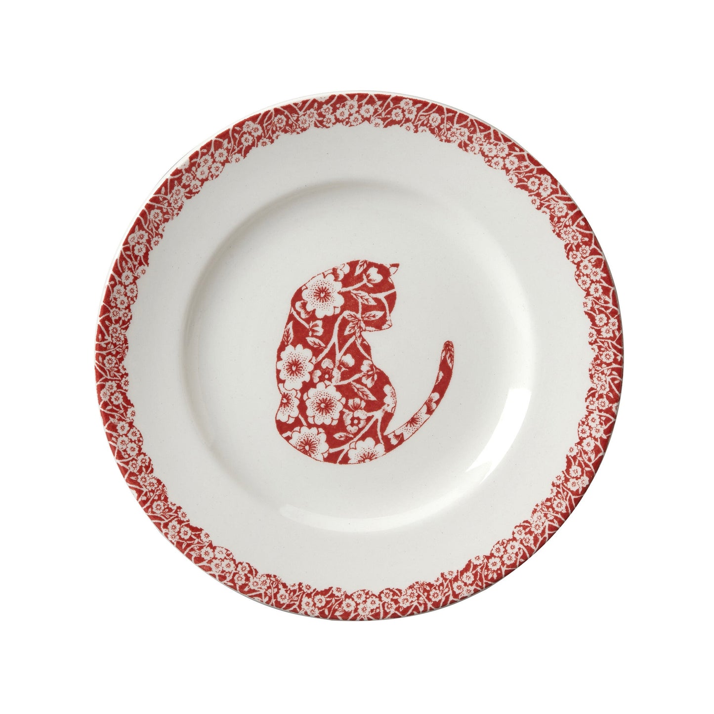 Burleigh Red Cat Plate 17.5cm